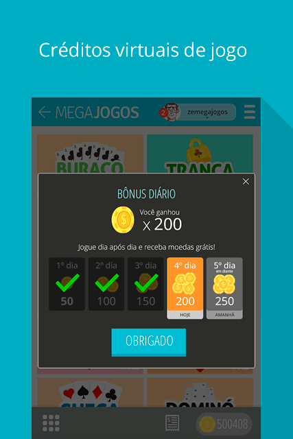 Truco Mineiro MegaJogos: tela do jogo