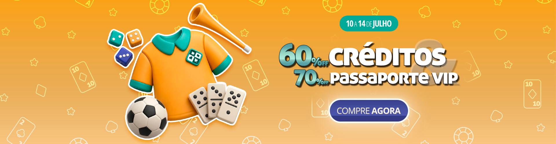 ? Oferta de campe�o para a reta decisiva: 60% em cr�ditos e 70% em passaportes vip.